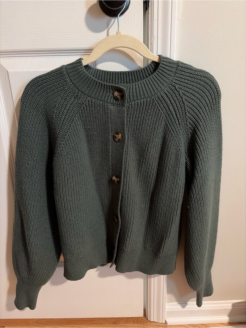 Banana Republic Olive Green Chunky Button Cardigan